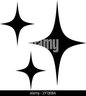 Gold star emoji icon. Glittering sparkle magic element Stock Vector ...