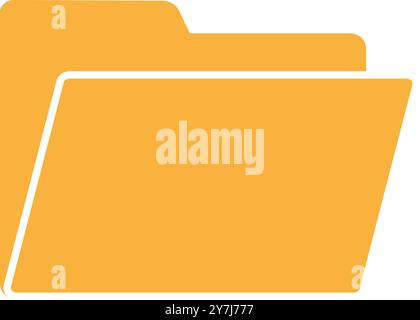 yellow Folder icon vector, file collection, Document folder, Document collection icon, yellow file sign Stock Vector
