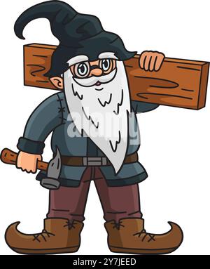 Carpenter Cartoon Colored Clipart Illustration Stock Vector Image & Art ...