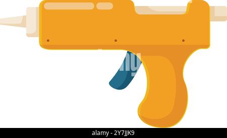 This is a vector illustration of a glue gun, perfect for projects related to diy, arts and crafts, and more Stock Vector