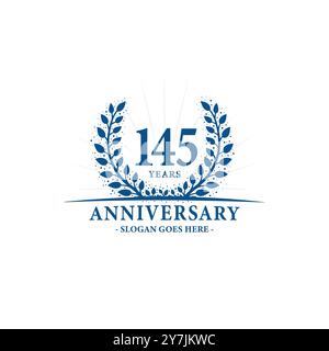 145 years celebrating anniversary logo. 145th years anniversary design ...