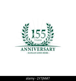 155 years celebrating anniversary design template. 155th anniversary ...