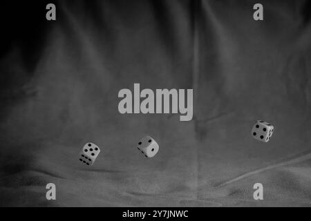 Throwing dices Stock Photo
