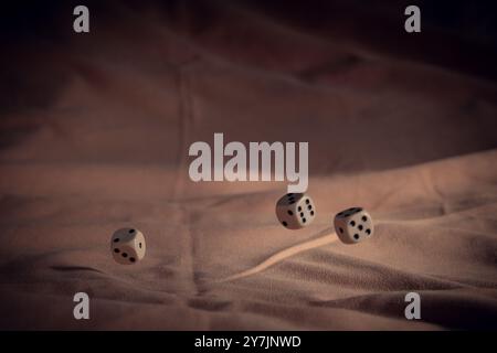 Throwing dices Stock Photo