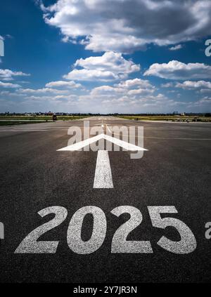 New Year 2025 - concept of planning and challenge, business strategy, opportunity ,hope and new life change Stock Photo