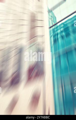 Abstract background made of motion blurred modern building. Stock Photo