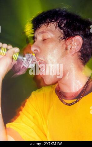 Rick Witte RICK WITTER, EARLY TOUR, 1994: A young Rick Witter of Shed Seven ...