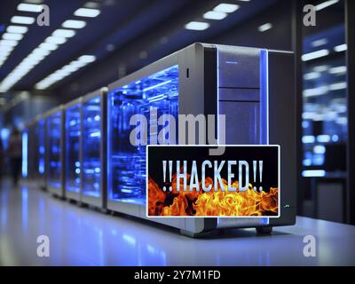Symbolic image, cyber security, cyber attacks worldwide, computer crime, digital IT attacks, hackers, data theft, espionage, malware, phishing attacks Stock Photo