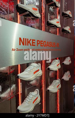 Introduction of the Nike Pegasus 41 athletic shoe at the SoHo Store in New York City, USA  2024 Stock Photo