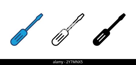Screwdriver icon vector. tools icon vector Stock Vector