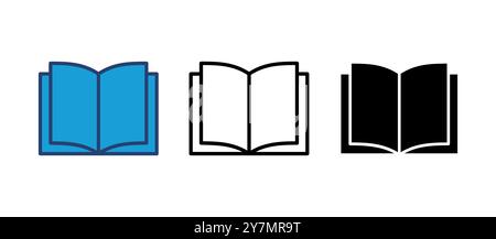 Book icon vector. open book icon vector. ebook icon Stock Vector