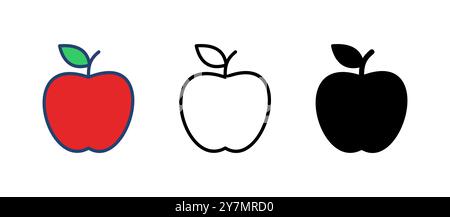 Apple icon vector. Apple vector icon. apple symbols for your web design. Stock Vector