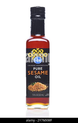 IRVINE, CALIFORNIA  - 28 SEPT 2024: A bottle of Kroger Pure Sesame Oil. Stock Photo