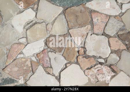 stone tiles background texture, multicolor, different shapes Stock Photo