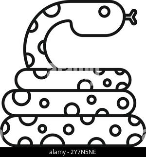 Python programming language logo represented as a pile of stones with a snake on top Stock Vector