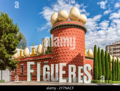 Facade of Salvador Dali Theater Museum in Figueres, Catalonia, Spain Stock Photo