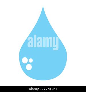 Water drop icon. Water, blood, oil or petrol drop or droplet flat vector icon for apps and websites Stock Vector