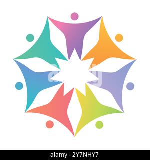 people family together human unity logo vector icon Stock Vector Image ...