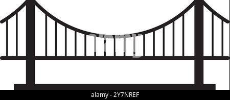 Bridge icon vector illustration logo design Stock Vector