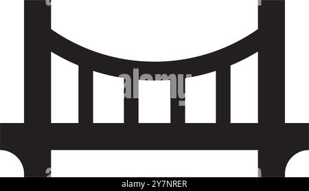 Bridge icon vector illustration logo design Stock Vector