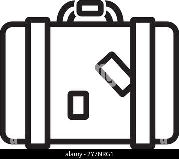 suitcase icon vector illustration logo design Stock Vector