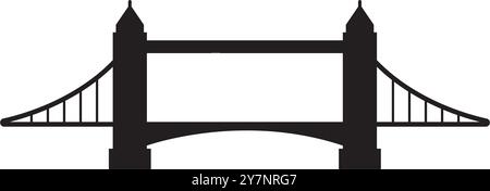 Bridge icon vector illustration logo design Stock Vector