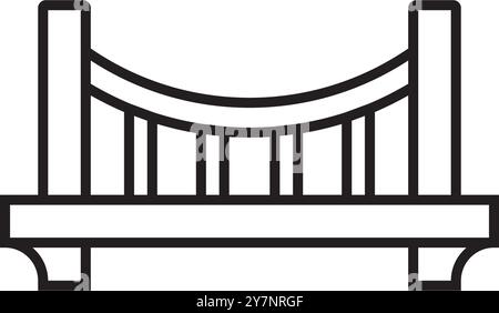 Bridge icon vector illustration logo design Stock Vector