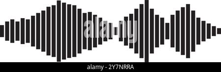 sound wave icon vector illutration logo design Stock Vector