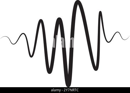 sound wave icon vector illutration logo design Stock Vector