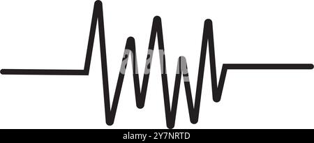 sound wave icon vector illutration logo design Stock Vector