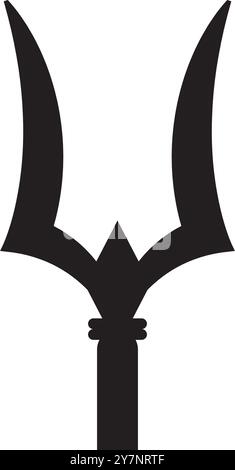 trident icon vector illustration logo design Stock Vector