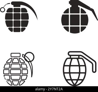 grenade icon vector illurtration logo design Stock Vector