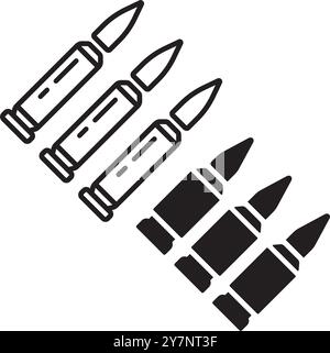 bullet icon vcetor illustration logo design Stock Vector