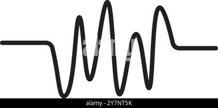 sound wave icon vector illutration logo design Stock Vector