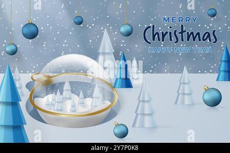Merry Christmas festive pattern with Christmas balls and snowflakes concept on color background for invitation card, Merry Christmas, Happy new Year, Stock Vector