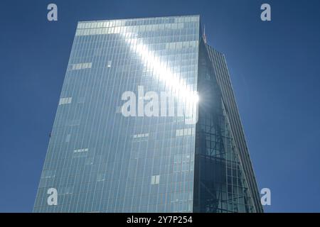 European Central Bank ECB, Main Building, Headquarters, Sonnemannstrasse, Ostend, Frankfurt am Main, Hesse, Germany, Europäische Zentralbank EZB, Haup Stock Photo