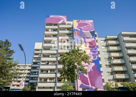 High-rise building, Blasewitzer Ring, Obstallee settlement, Staaken, Spandau, Berlin, Germany, Hochhaus, Obstallee-Siedlung, Deutschland Stock Photo