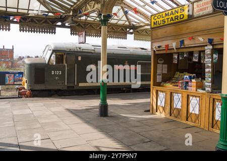 D123 at Loughborough on the Great Central Railway Stock Photo