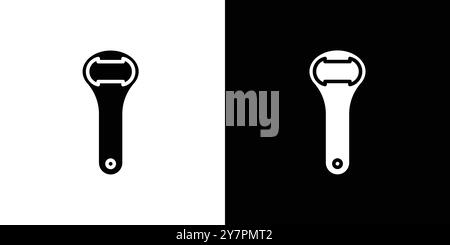 Bottle opener icon Flat thin line vector illustration art outline set Stock Vector