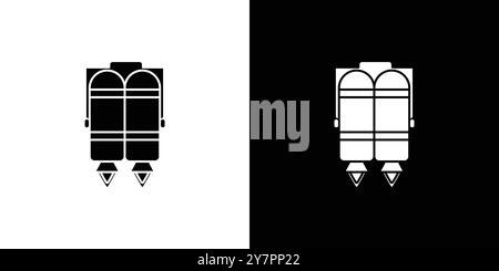 Jet pack icon Flat thin line vector illustration art outline set Stock Vector