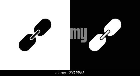 Link icon Flat thin line vector illustration art outline set Stock Vector