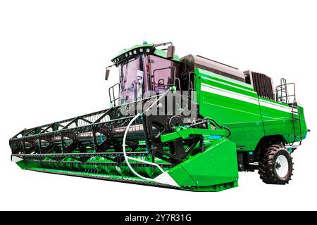 Combine harvester isolate background. Farm agricultural machinery for harvesting. High quality photo Stock Photo