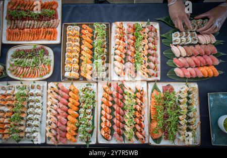 Finger food being prepared for a party. Photo date: Thursday, June 6, 2024. Photo: Richard Gray/Alamy Stock Photo