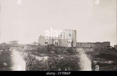 Anti-smallpox campaign Dawaimeh-Hebron in Palestine, January - February 1922: Hospital. (Mukhtar's House). Stock Photo