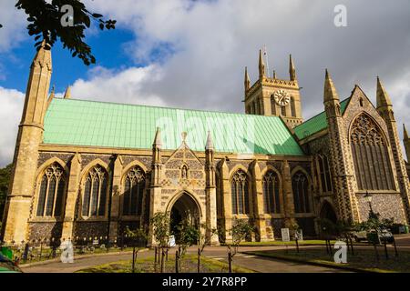 Great Yarmouth Minster, the largest parish church in England. Rebuilt after fire bombing by the Germans in WW2. Norfolk, England Stock Photo