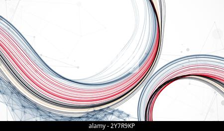 Abstract colored background with many intersecting lines. Hand drawn vector illustration. Stock Vector