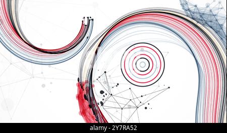 Abstract colored background with many intersecting lines. Hand drawn vector illustration. Stock Vector