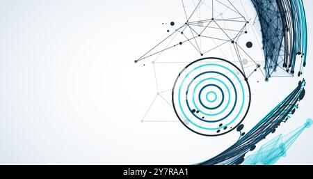 Abstract colored background with many intersecting lines. Hand drawn vector illustration. Stock Vector