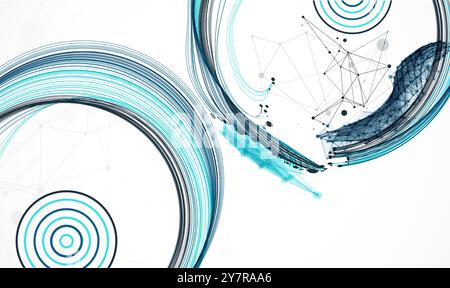Abstract colored background with many intersecting lines. Hand drawn vector illustration. Stock Vector