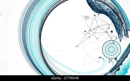 Abstract colored background with many intersecting lines. Hand drawn vector illustration. Stock Vector